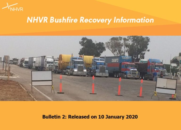 NHVR Bushfire Recovery Information:2